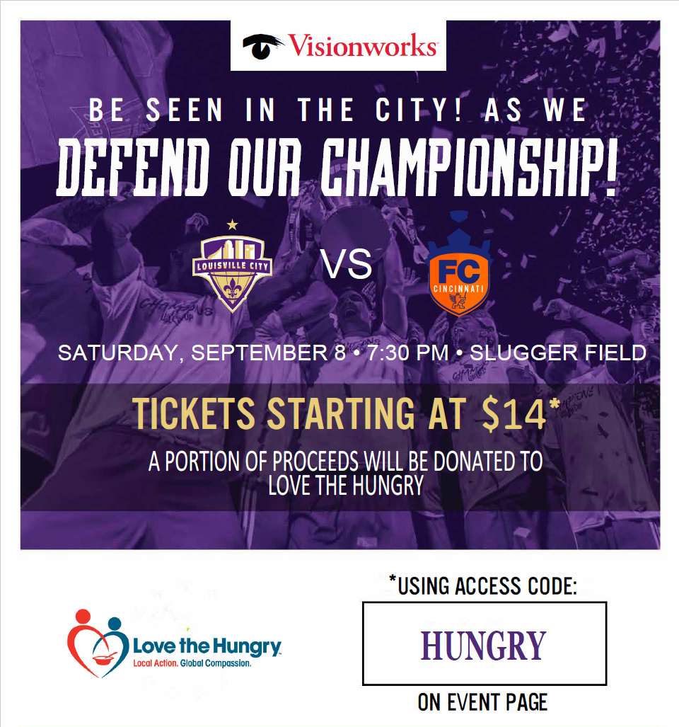 From the IAA: "Love the Hungry" Charity Event with Louisville City FC