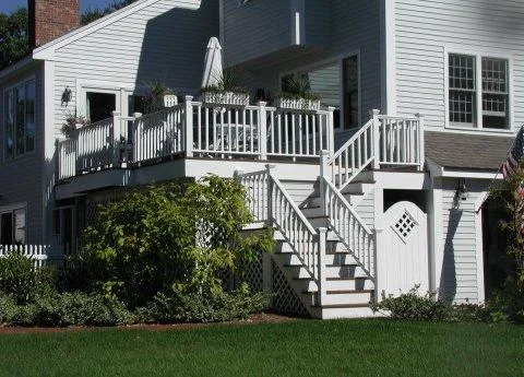 Custom Refurbished Deck with outdoor shower and storage below