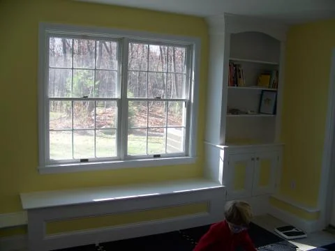 Basement finish for home-based business: walls, flooring, custom cabinets