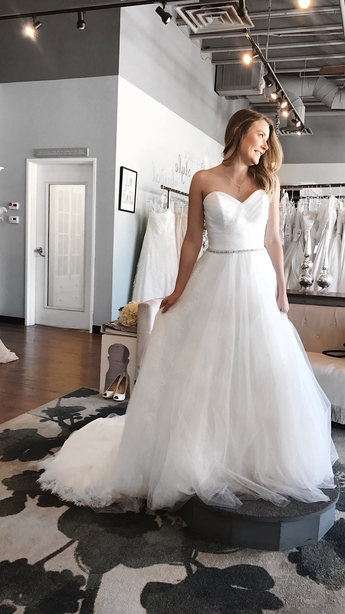Again, this is not the dress. This dress is not even remotely similar, which is why I am posting it. But I felt like Cinderella okay. 