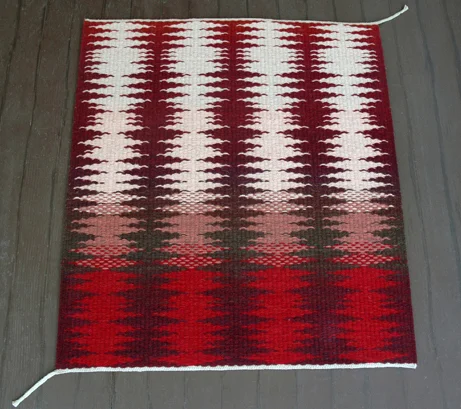 Block Weave Rug with Shifting Pattern