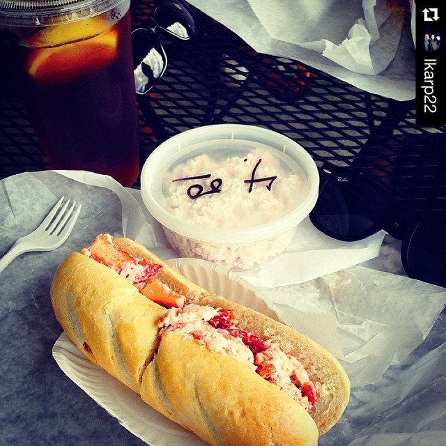 #Repost @lkarp22 showing off our cold lobster roll #lobsta #watchhill #summer #baystreetdeli ・・・
I have waited all year for this season to start again...lobstah rolls &amp; 🐙🐚🐠 salad from my favorite place! 🙉🙌😃 #100happydays #day50