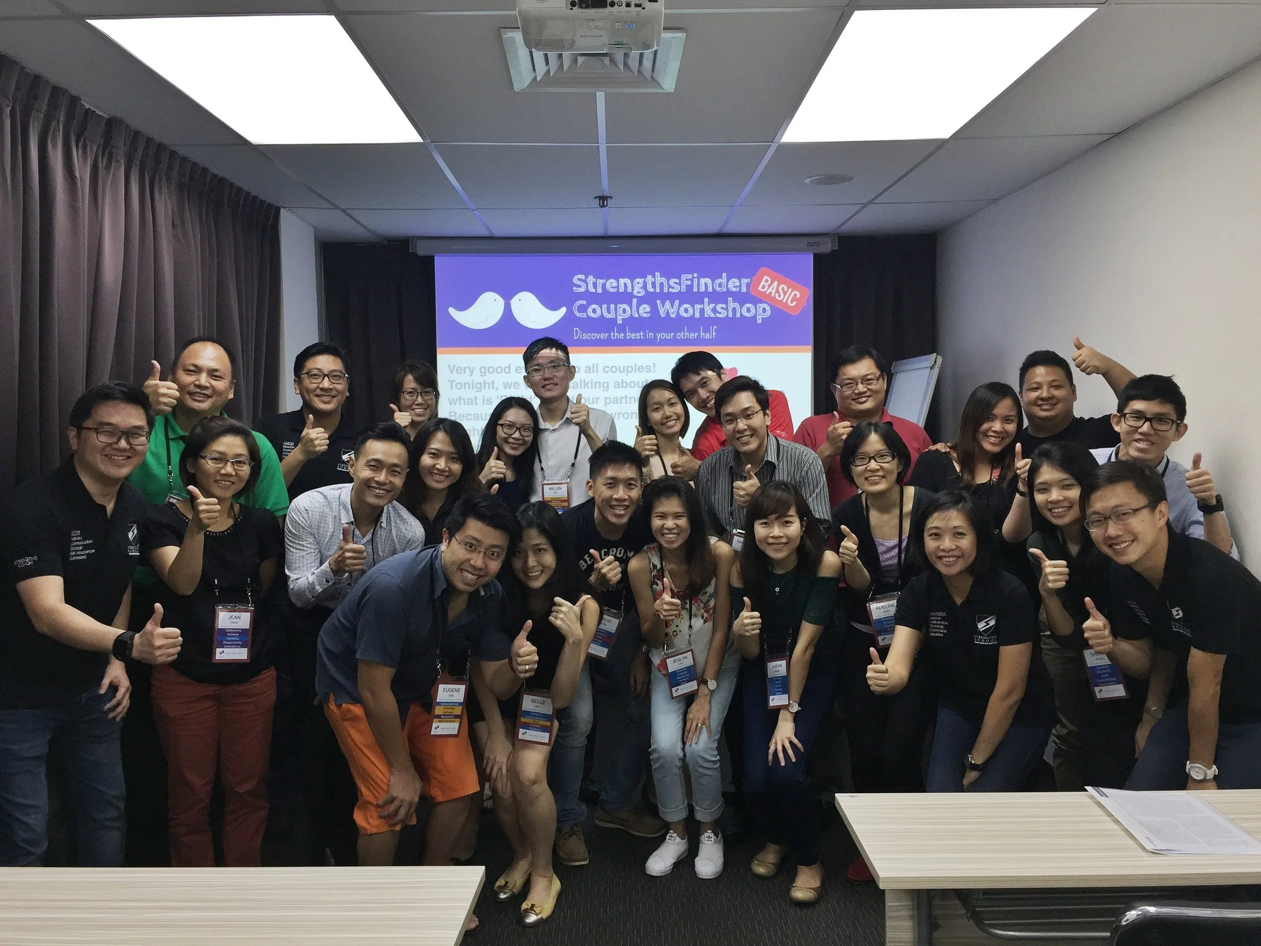 Singapore couple CliftonStrengths StrengthsFinder workshop programs relationships communication skills