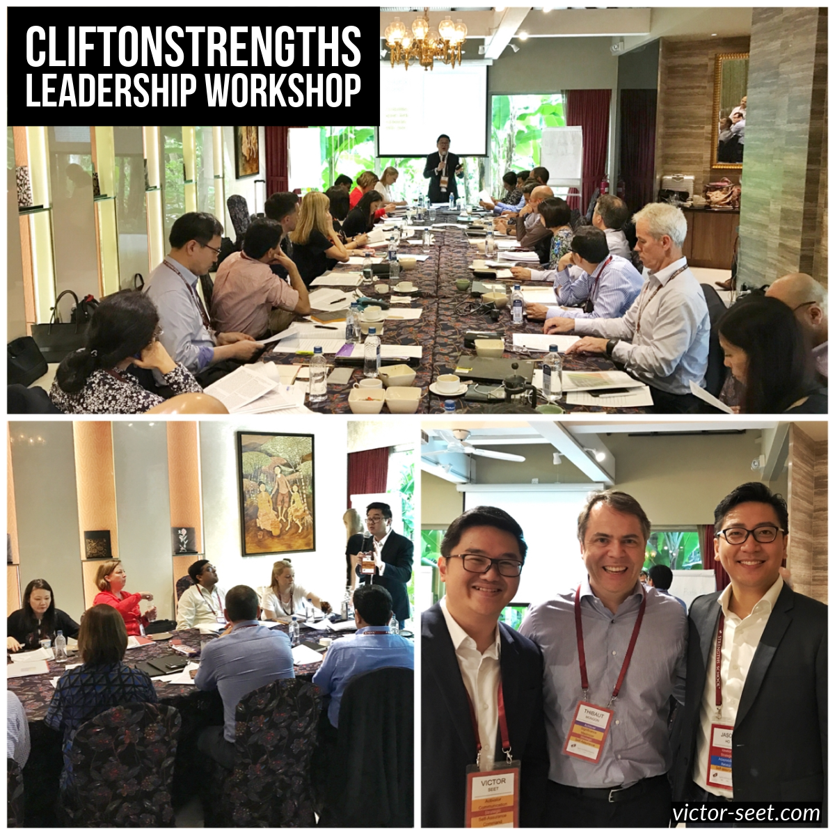 Victor Seet facilitating CliftonStrengths leadership retreat for Johnson and Johnson senior management at Botanic Gardens Singapore