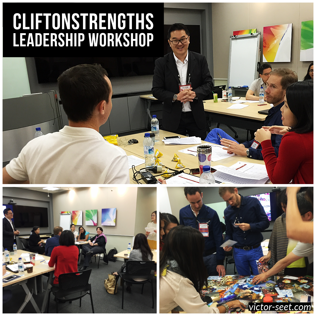 Victor Seet facilitating Session 2 CliftonStrengths leadership workshop for Adobe Systems legal team with group coaching Singapore