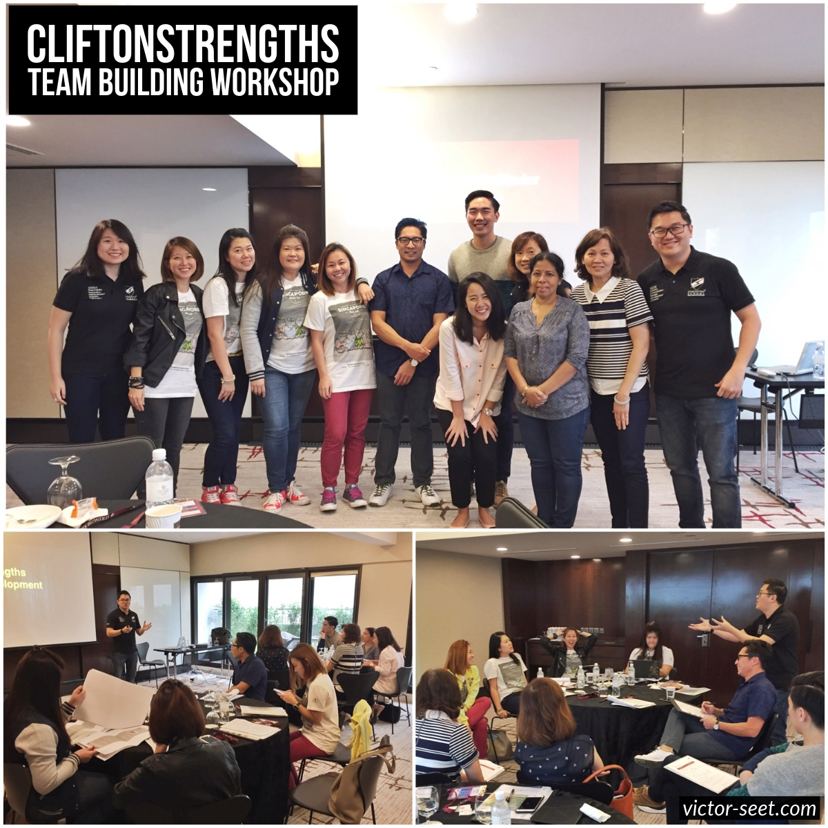 Victor Seet leading an energetic CliftonStrengths workshop for STB Cultural Precincts team in Singapore