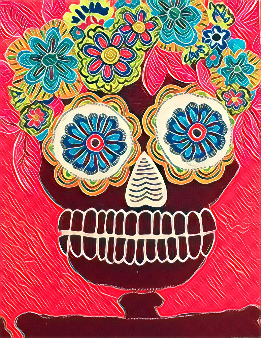 inverted sugar skull