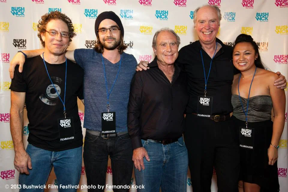 Cast and crew take press pictures at Bushwick International Film Festival.