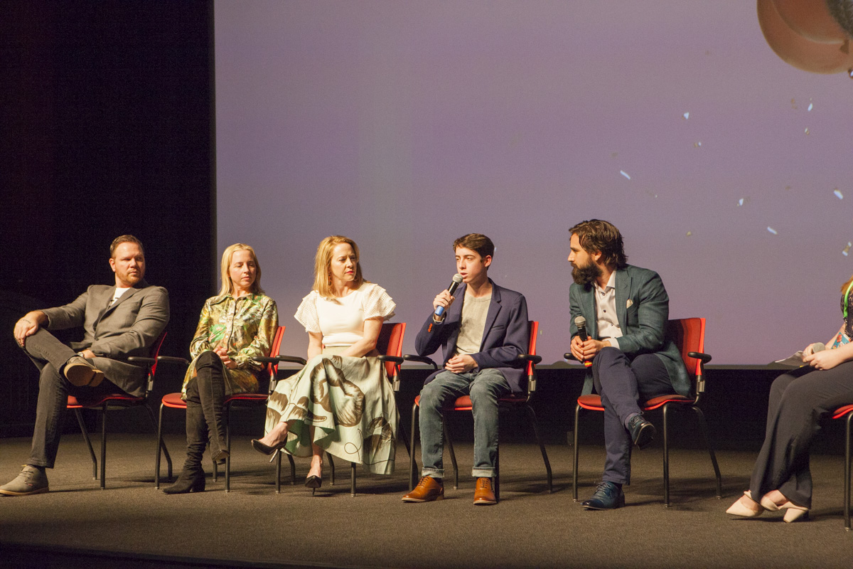 Director and Cast Q&A (From left to right, Jim Parrack, Alicia Goranson, Amy Hargreaves, Nolan Lyons, Nick Frangione)