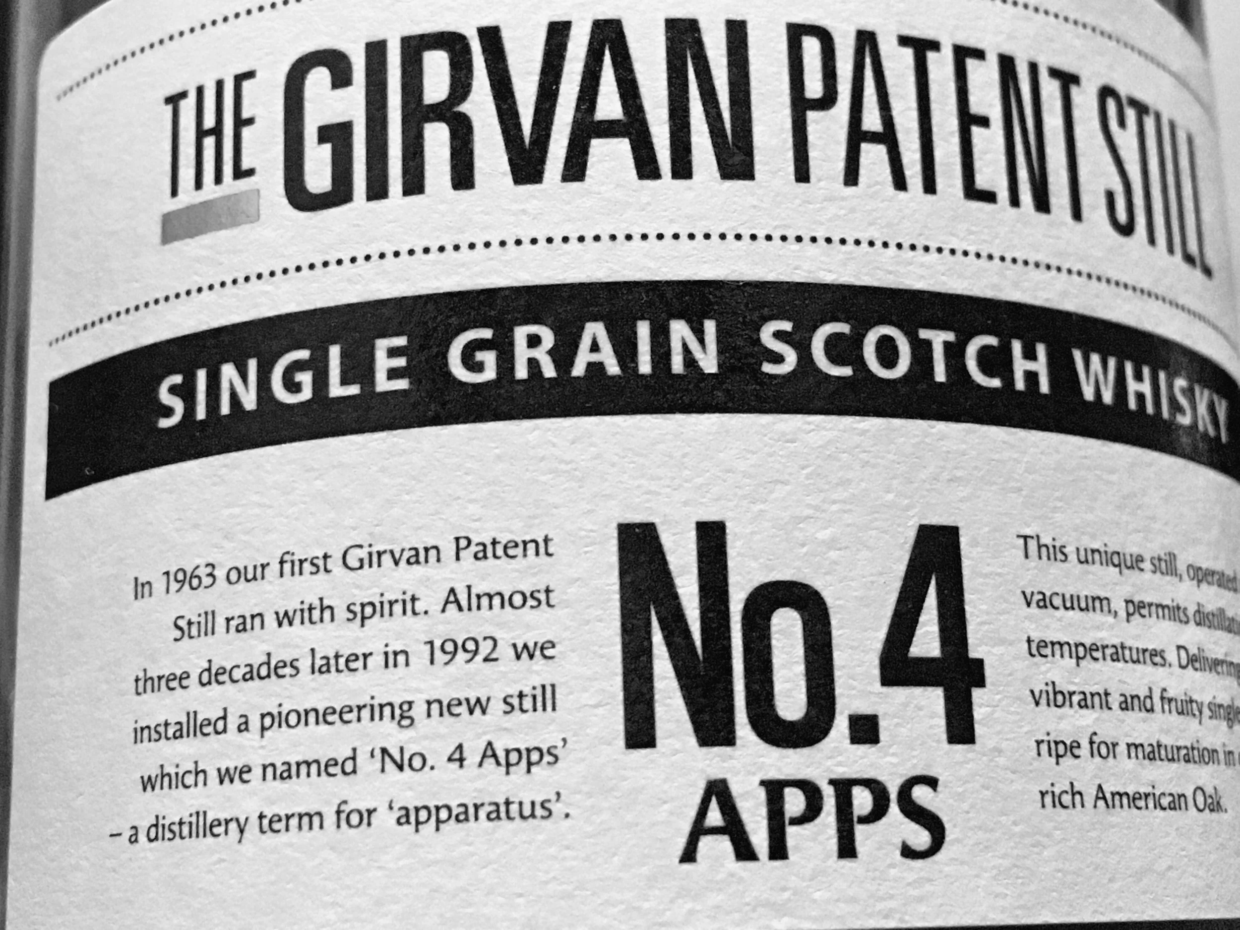 Girvan Patent Still No. 4 Apps Grain Whisky