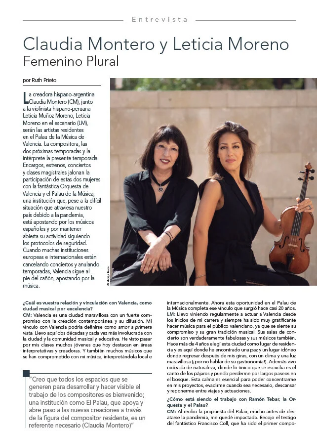 Entrevista en la  Revista RITMO 