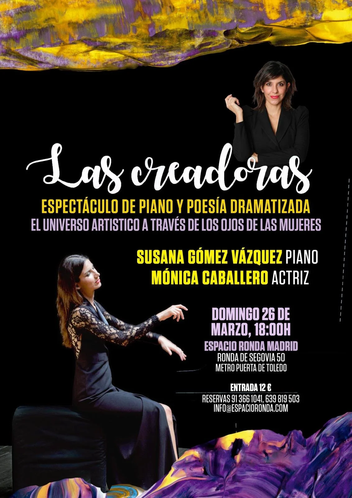 Las Creadoras - Susana Gómez Vazquez, piano - Mónica Caballero, Actriz