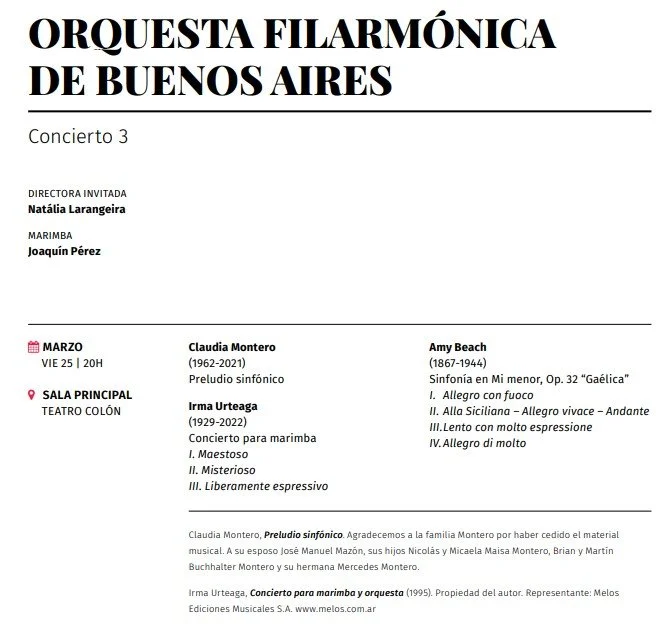 Orquesta Filarmónica de Buenos Aires - Preludio sinfónico “Un Relato sobre Camila”