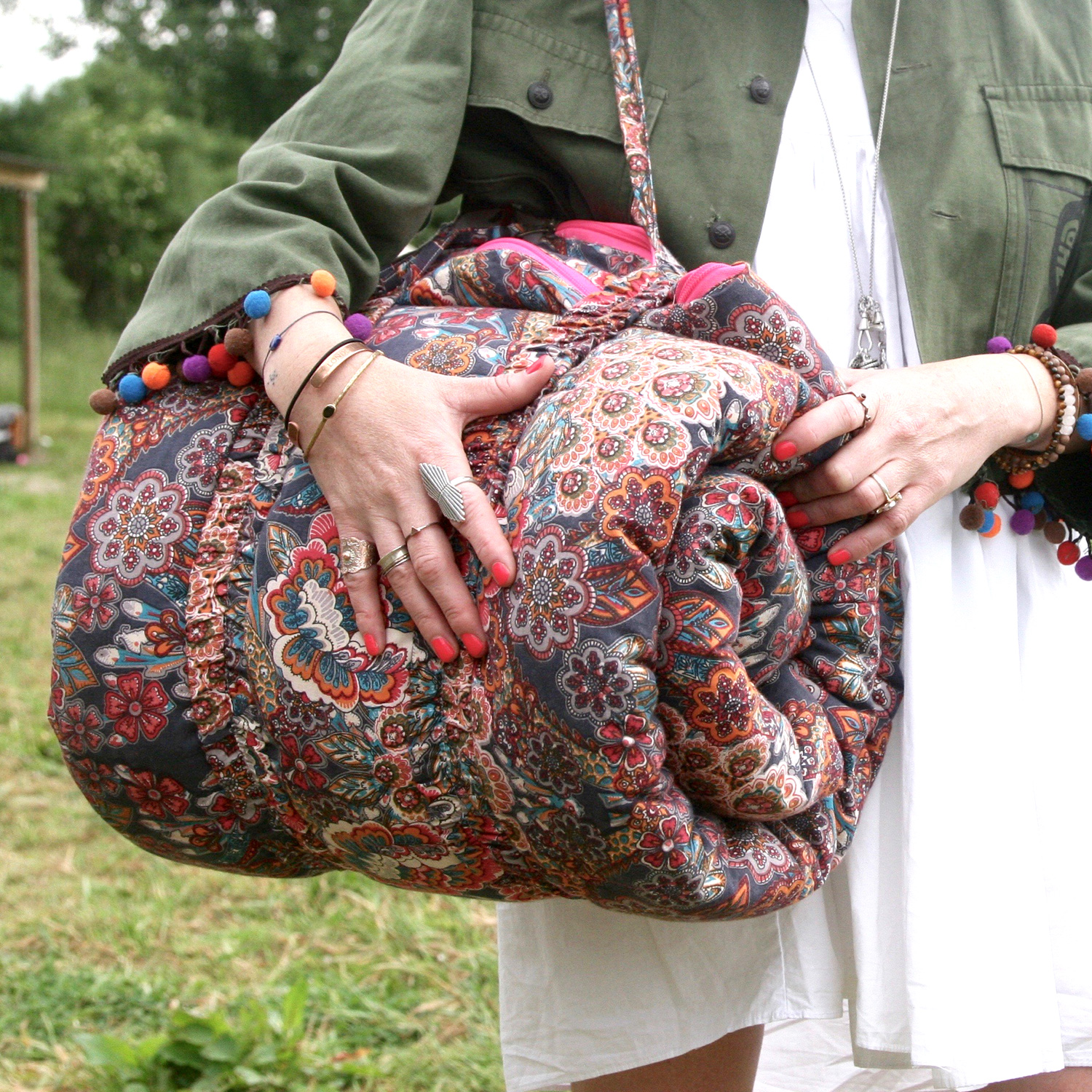 Indian Tapestry Rolls Into A Bag