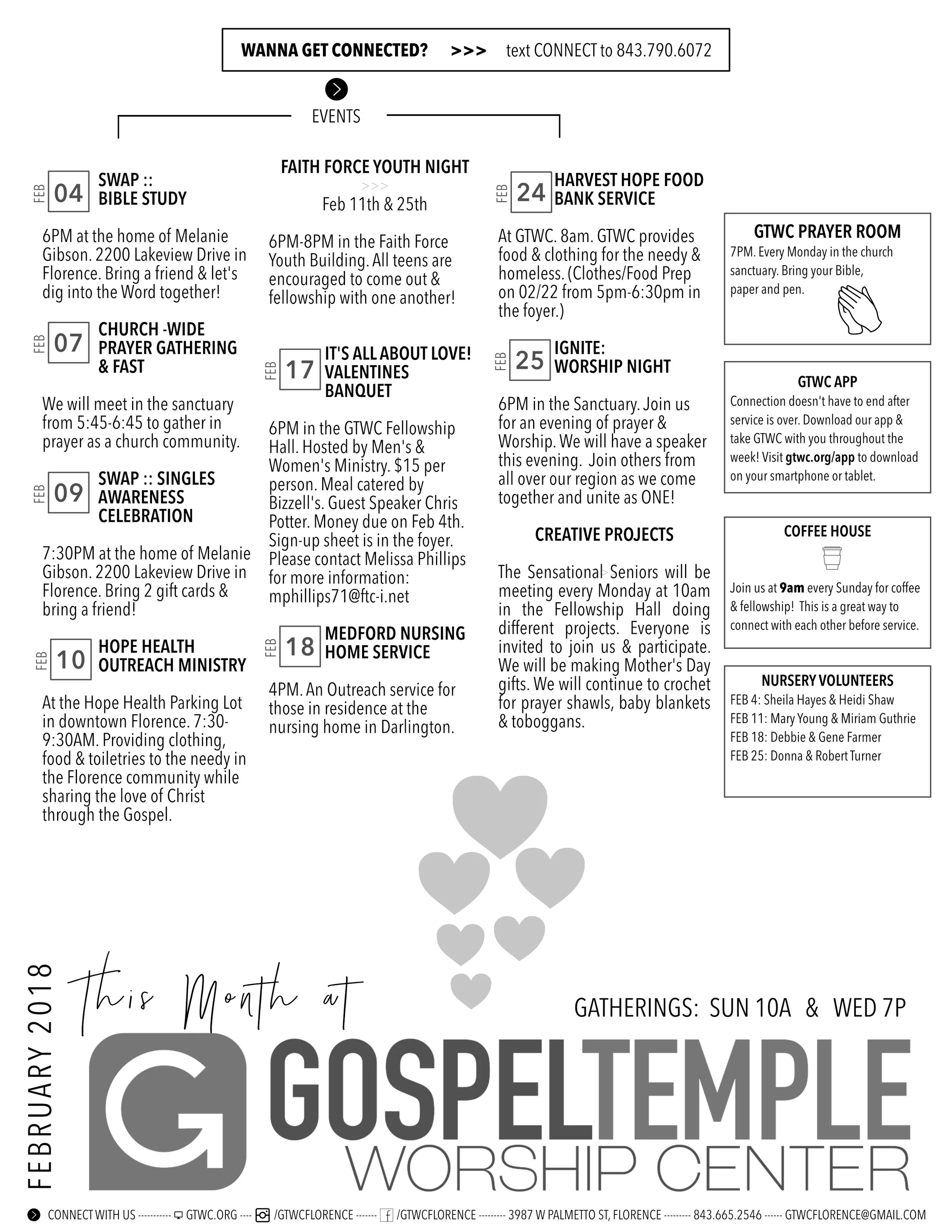 February 2018 Announcements Florence Sc Church Gtwc