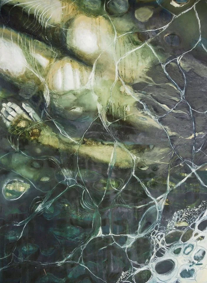 Dissolve, oil on paper, 106 x 84 cm