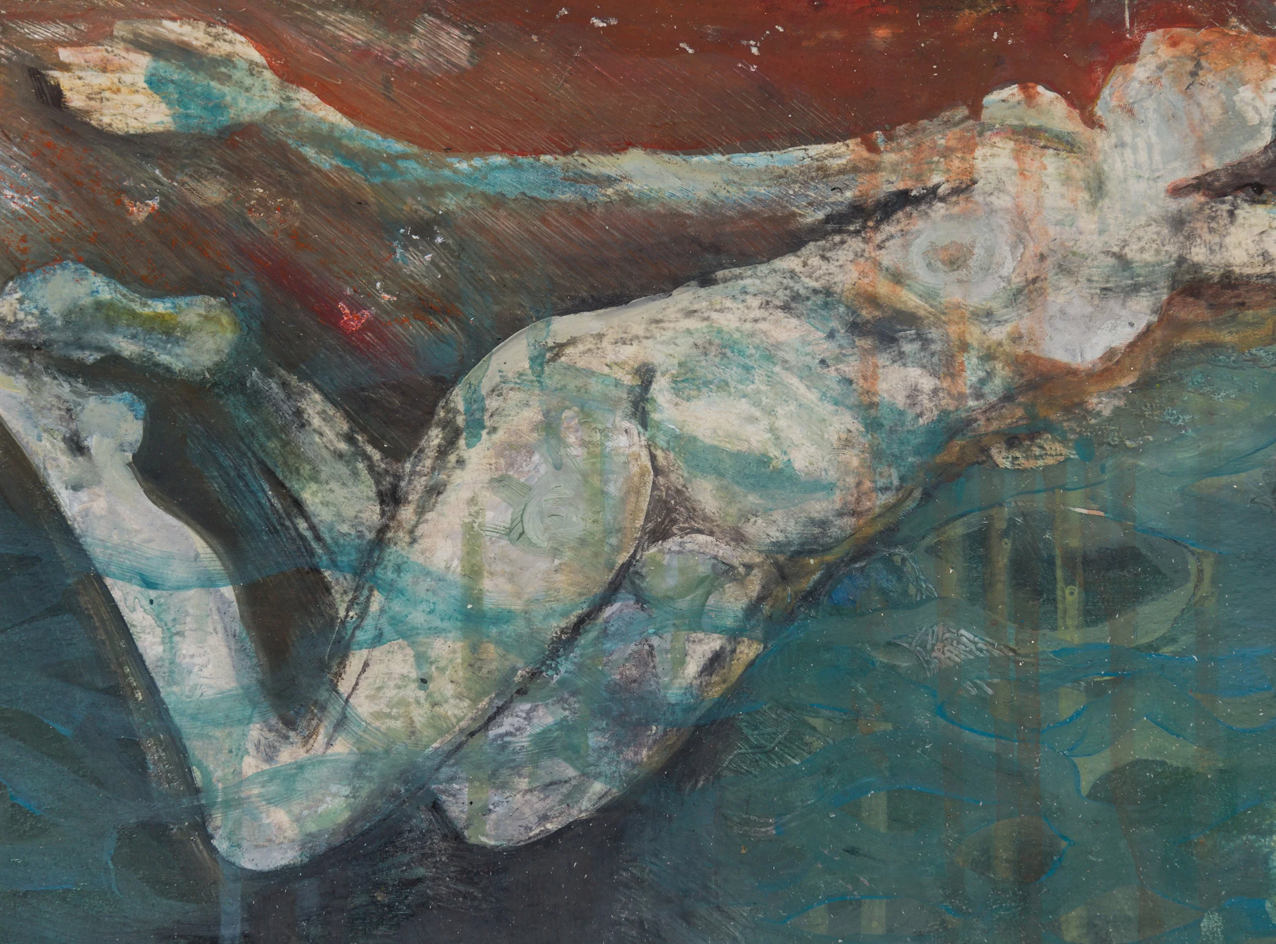 The Space in Between, oil on paper, 23 x 30 cm