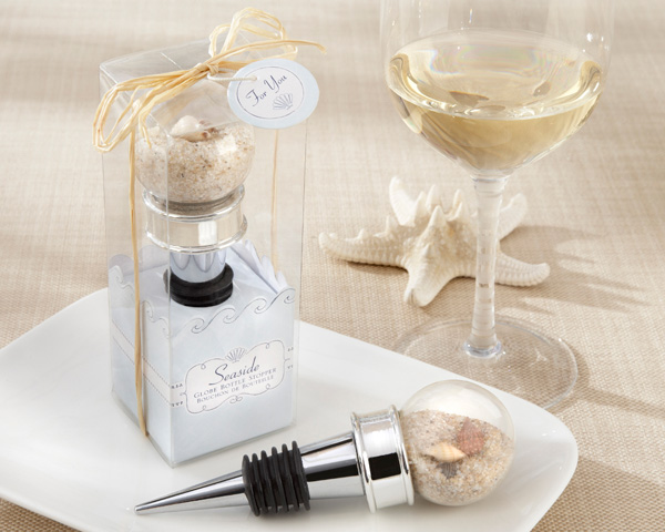 Why I love it: It’s so sophisticated. Everyone thinks of relaxed and casual atmospheres when they go to beach weddings. But you can kick it up a notch with elegant Bottle Stoppers that guests can use on their next night-in.