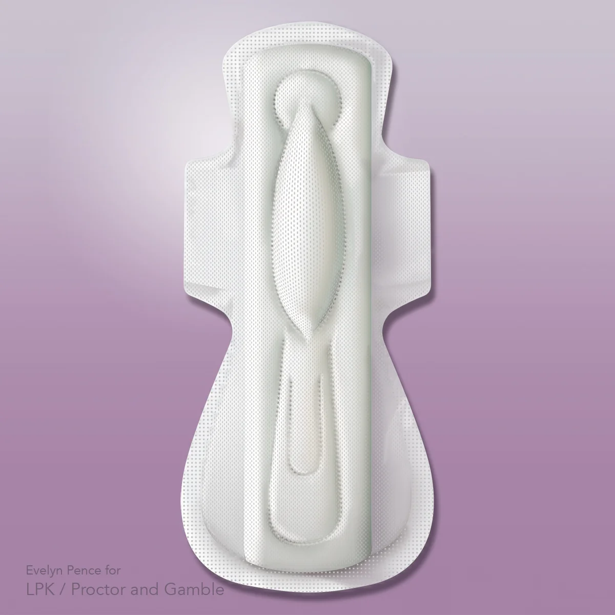  Hyper realistic illustration of a feminine pad for packaging 