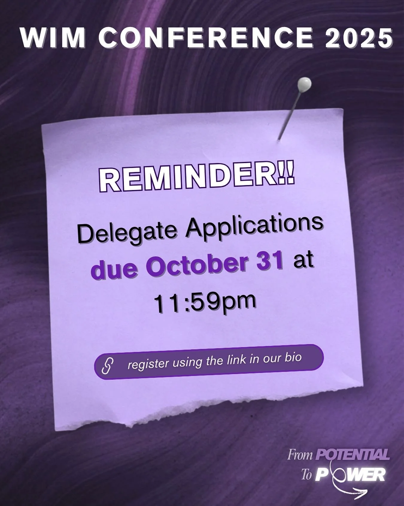 A reminder that Delegate Applications for our Conference are due in just ONE WEEK!! Secure your spot ASAP so you don&rsquo;t miss out on this incredible opportunity🌟 

Sign up using the link in our bio🔗