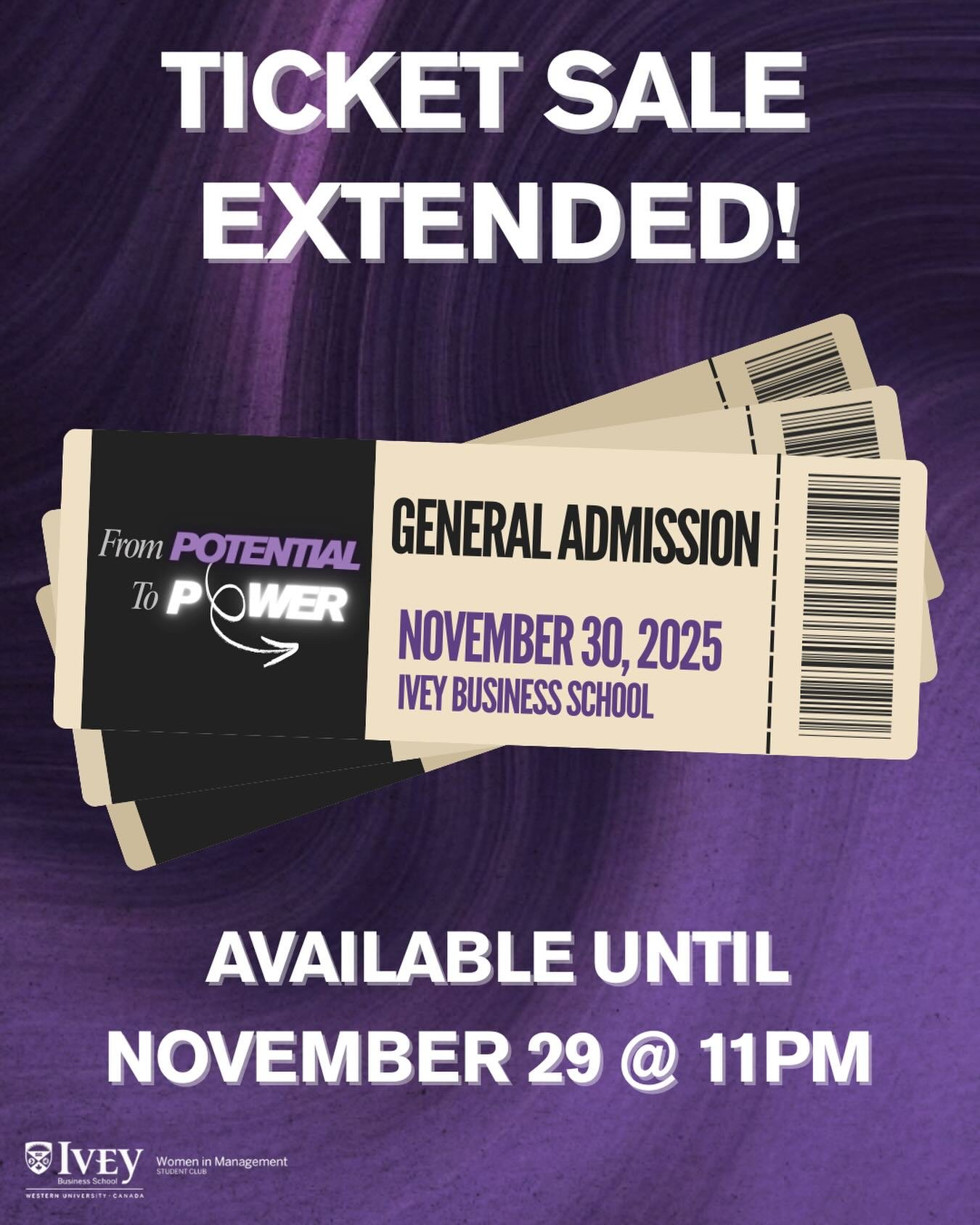 Due to popular demand, we have extended the ticket purchase deadline to November 29th at 11pm!!

Get excited for an amazing conference next Sunday⭐️