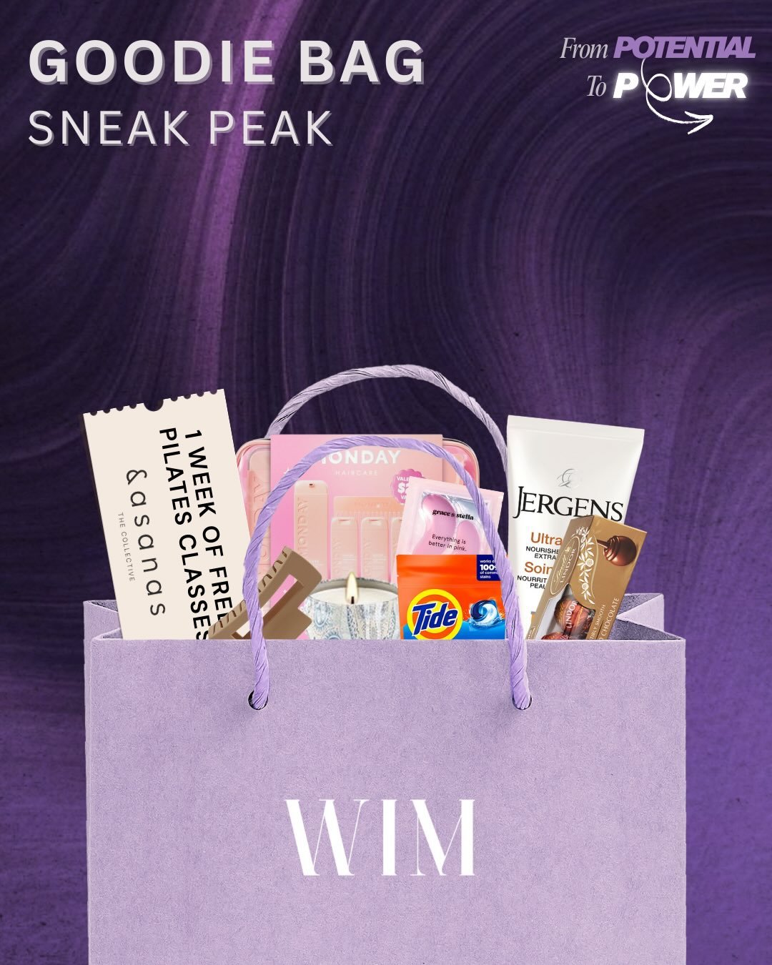 All conference attendees will receive this INCREDIBLE Goodie Bag, which is included with the ticket purchase✨

Thank you to our in-kind sponsors for providing some amazing gifts for our delegates💜