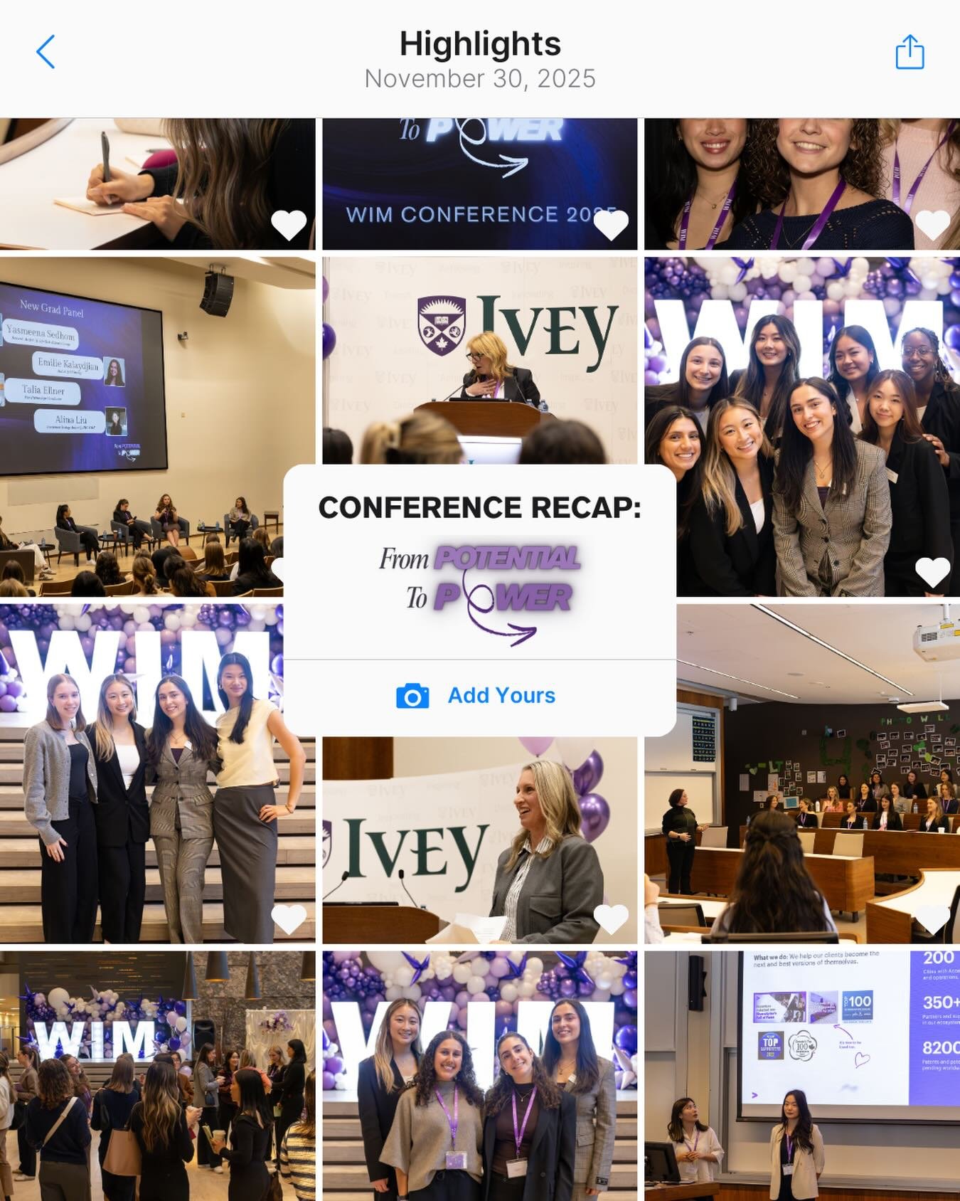 ⭐️WIM Conference Recap⭐️

It was an amazing day of learning, growing, and community building, and we are so thankful for everyone who attended! This conference wouldn&rsquo;t have been possible without your support💜

The photos can be found in our b