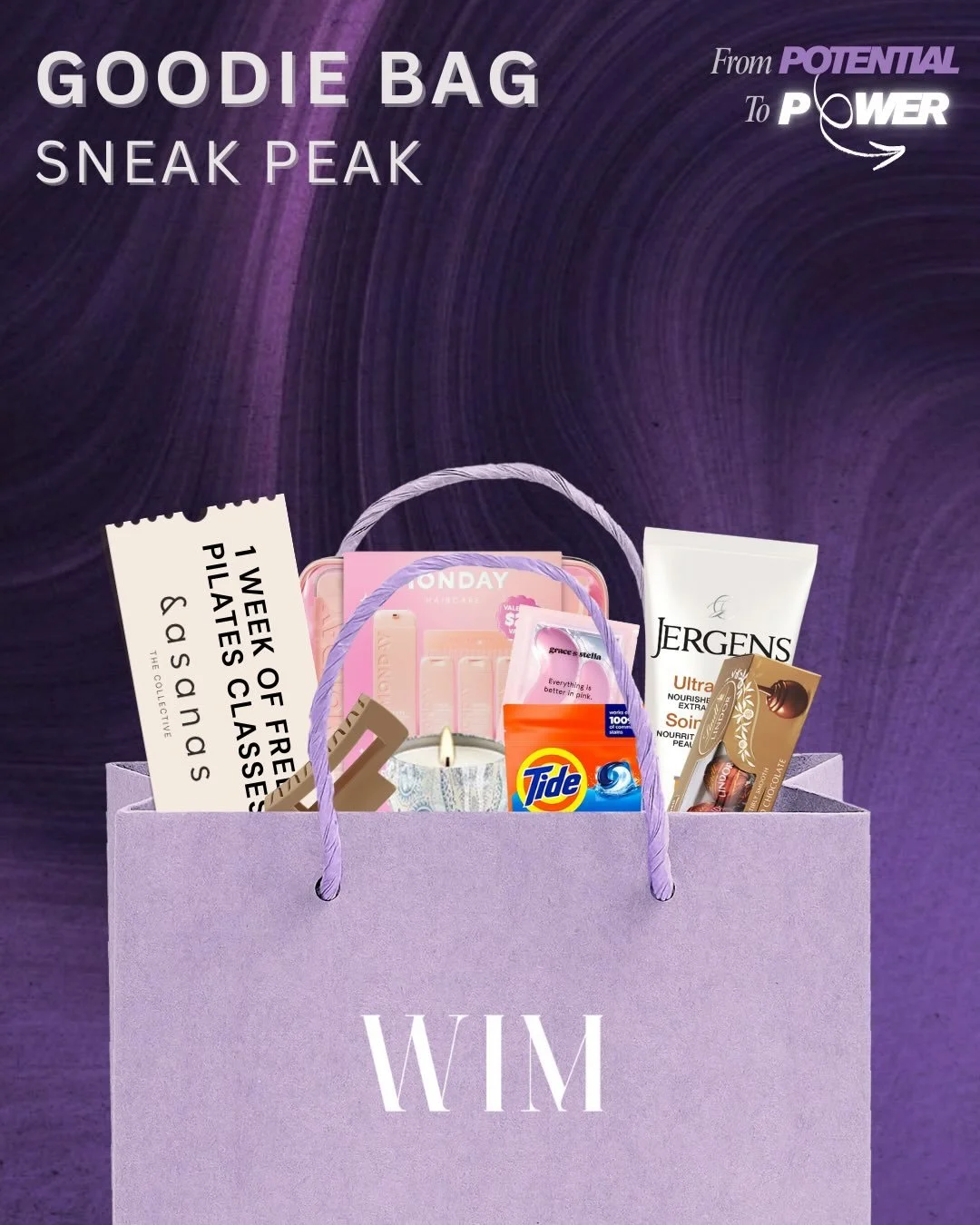 All conference attendees will receive this INCREDIBLE Goodie Bag, which is included with the ticket purchase✨

Thank you to our in-kind sponsors for providing some amazing gifts for our delegates💜