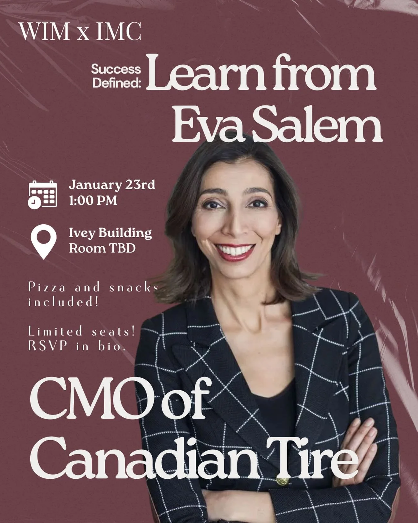 Join us for a real, no-filter conversation with Eva Salem (Canadian Tire) on leadership, marketing, and what it actually takes to build a career that stands out.

No buzzwords. No fluff. Just honest stories, real lessons, and the things no one tells 