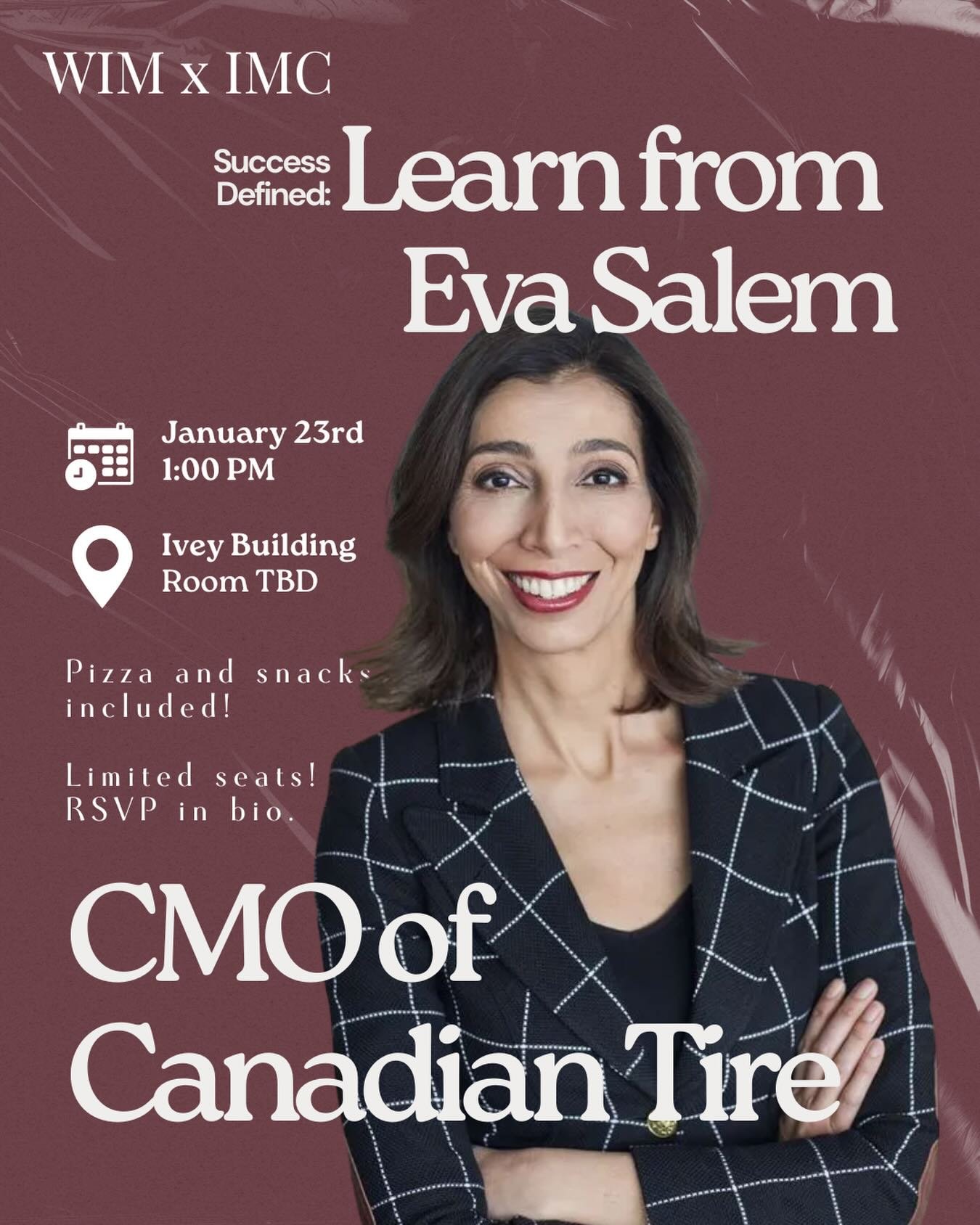 Join us for a real, no-filter conversation with Eva Salem (Canadian Tire) on leadership, marketing, and what it actually takes to build a career that stands out.

No buzzwords. No fluff. Just honest stories, real lessons, and the things no one tells 