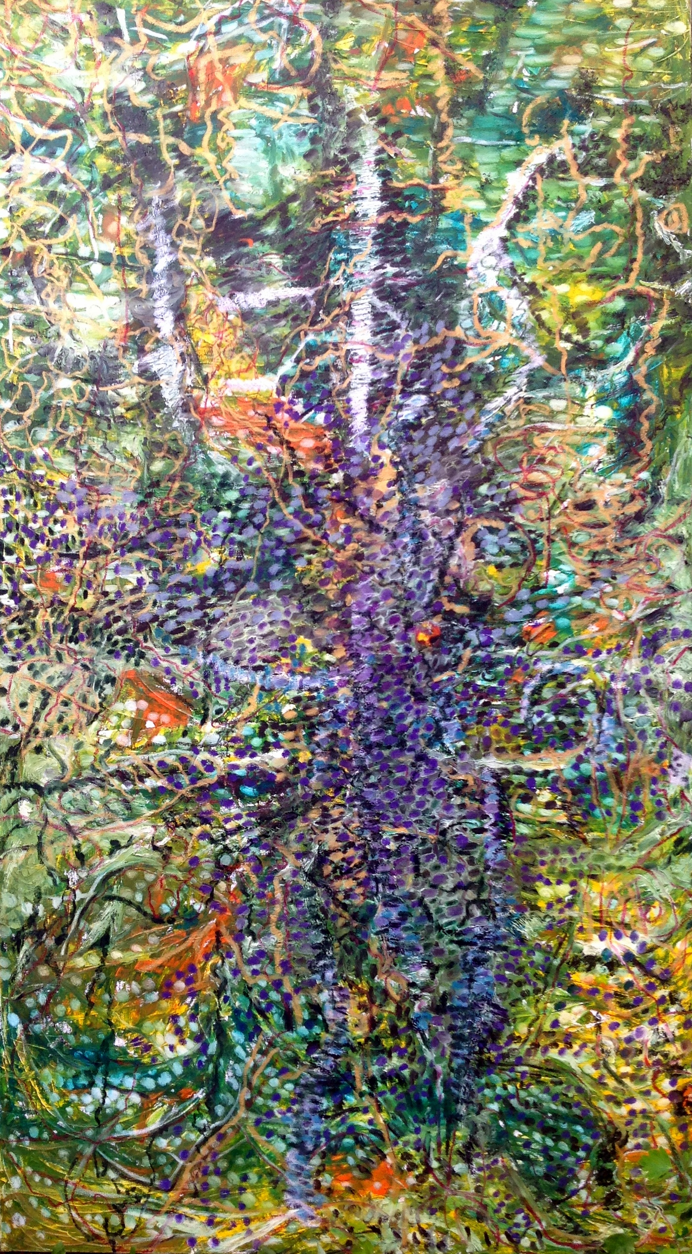 Jungle, oil and oil pastel, 2016