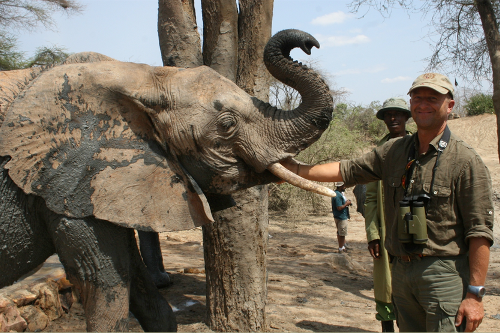 肯尼亚坎皮亚坎齐，卢卡和一头大象