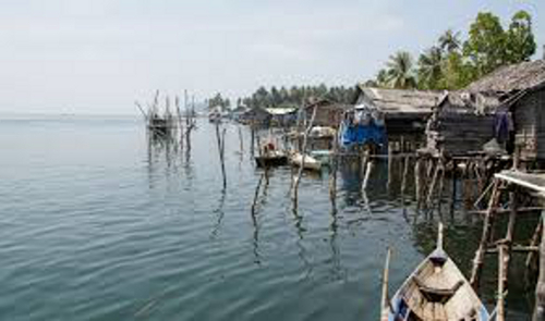 沿海社区当地的尼科伊岛，印度尼西亚