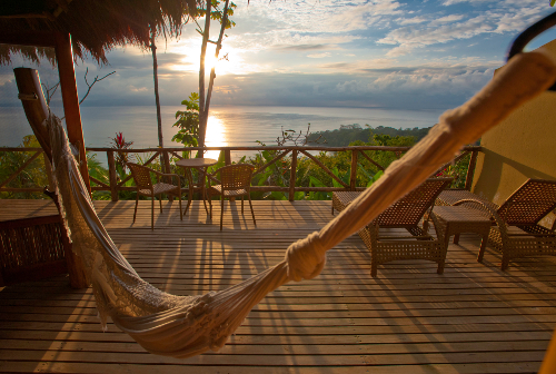 relax and hang out on your deck at lapa rios in costa rica