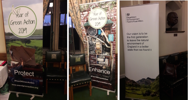 连接,保护,在英国议会启动#绿色行动年活动的丘吉尔厅