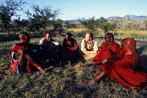  Luca and Maasai scouts meeting 