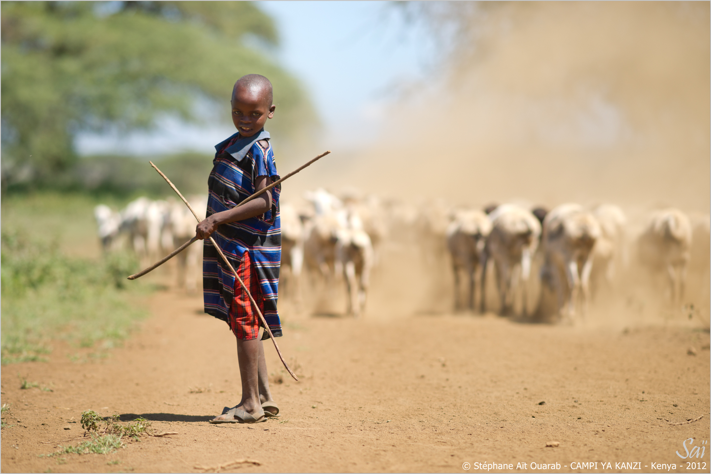  Maasaï village boy by Sai 