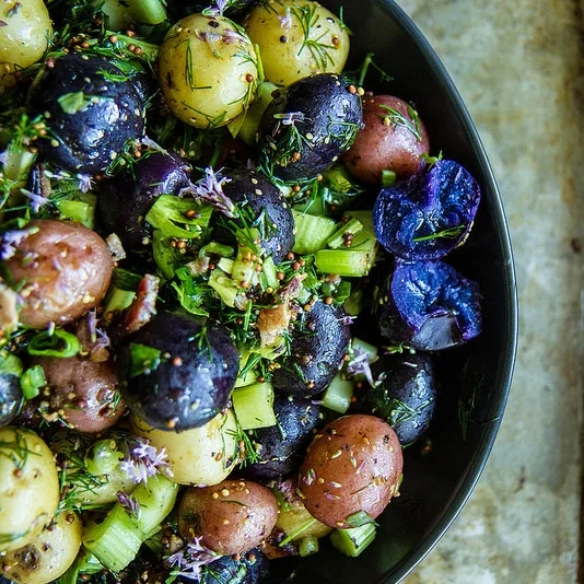 Red White and Blue Potato Salad