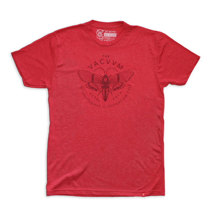 Moth Logomark t-shirt. Design by Brian Steely. Printed by Industry Print Shop.