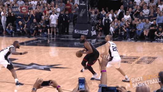Manu Ginobili Blocks James Harden Shot Science.gif