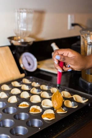 They are so fun to make as mini bites in a mini cupcake pan!