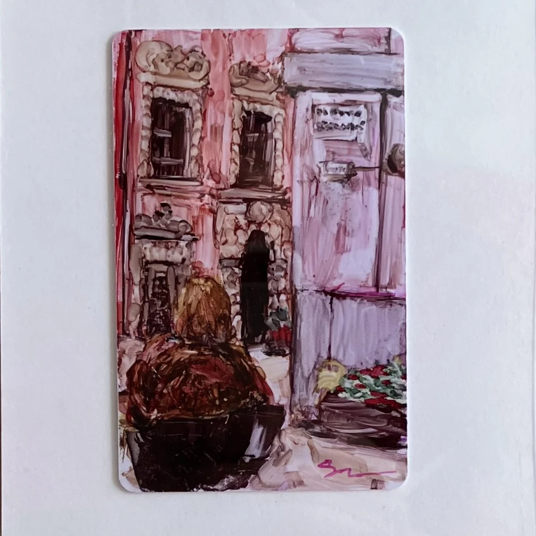 Borgotaro Cafe-original handmade painting Italy Challenge 2026 #18