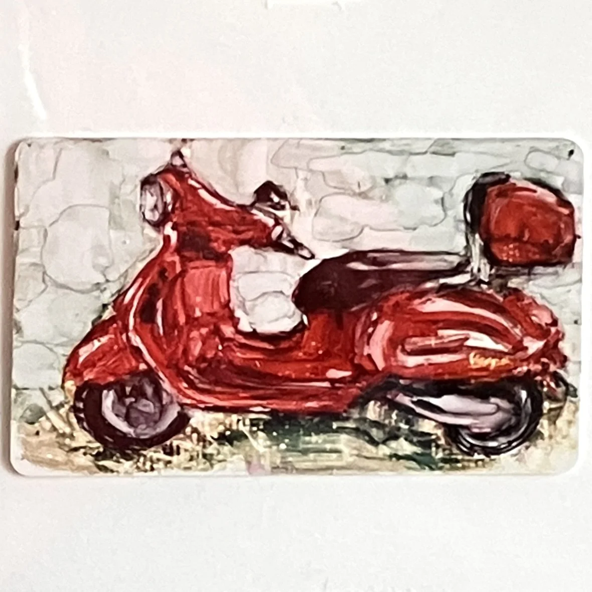 Red Vespa - original handmade painting- Italy Challenge 2026 #24