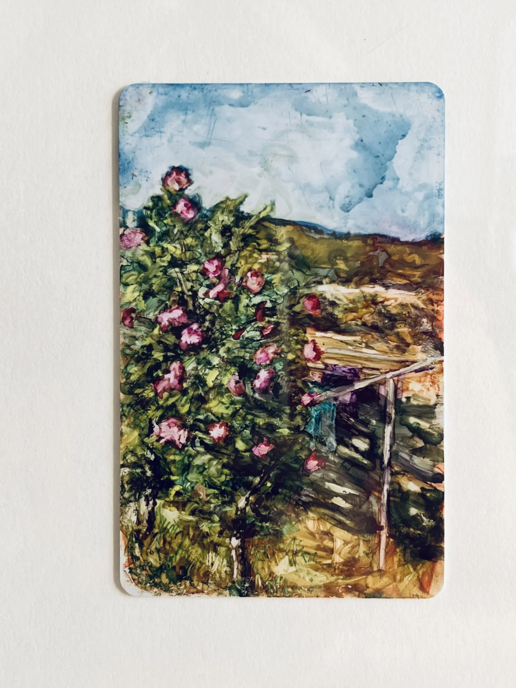 Hibiscus and Laundry - original handmade painting- Italy Challenge 2026 #16