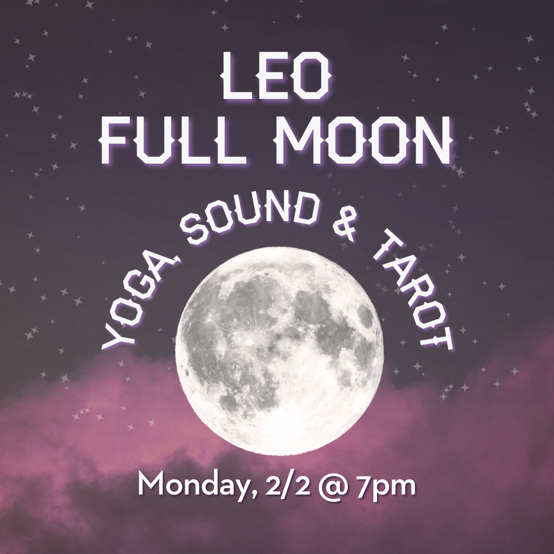 full moon yoga sound bath tarot event austin