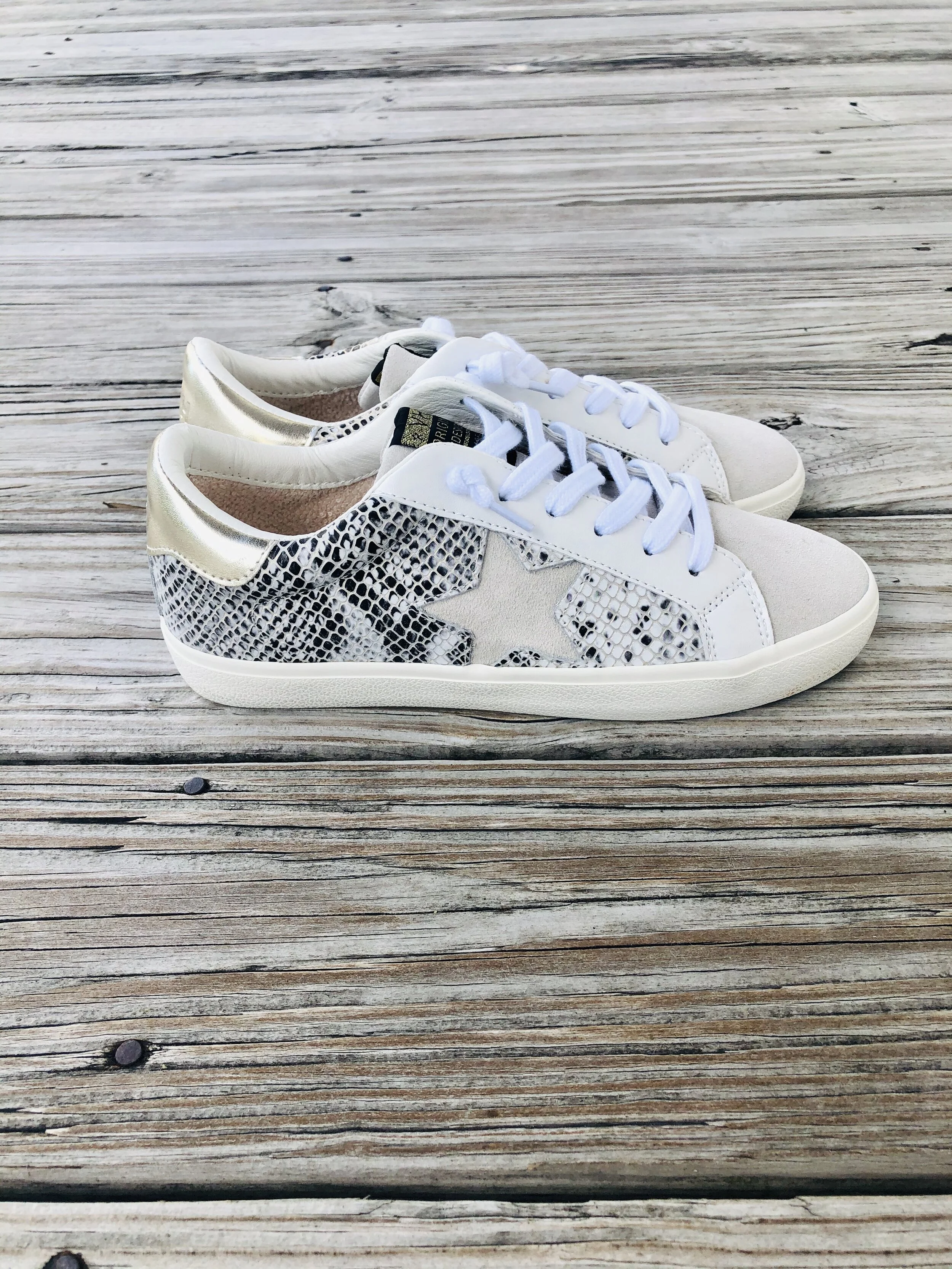 snake print sneakers