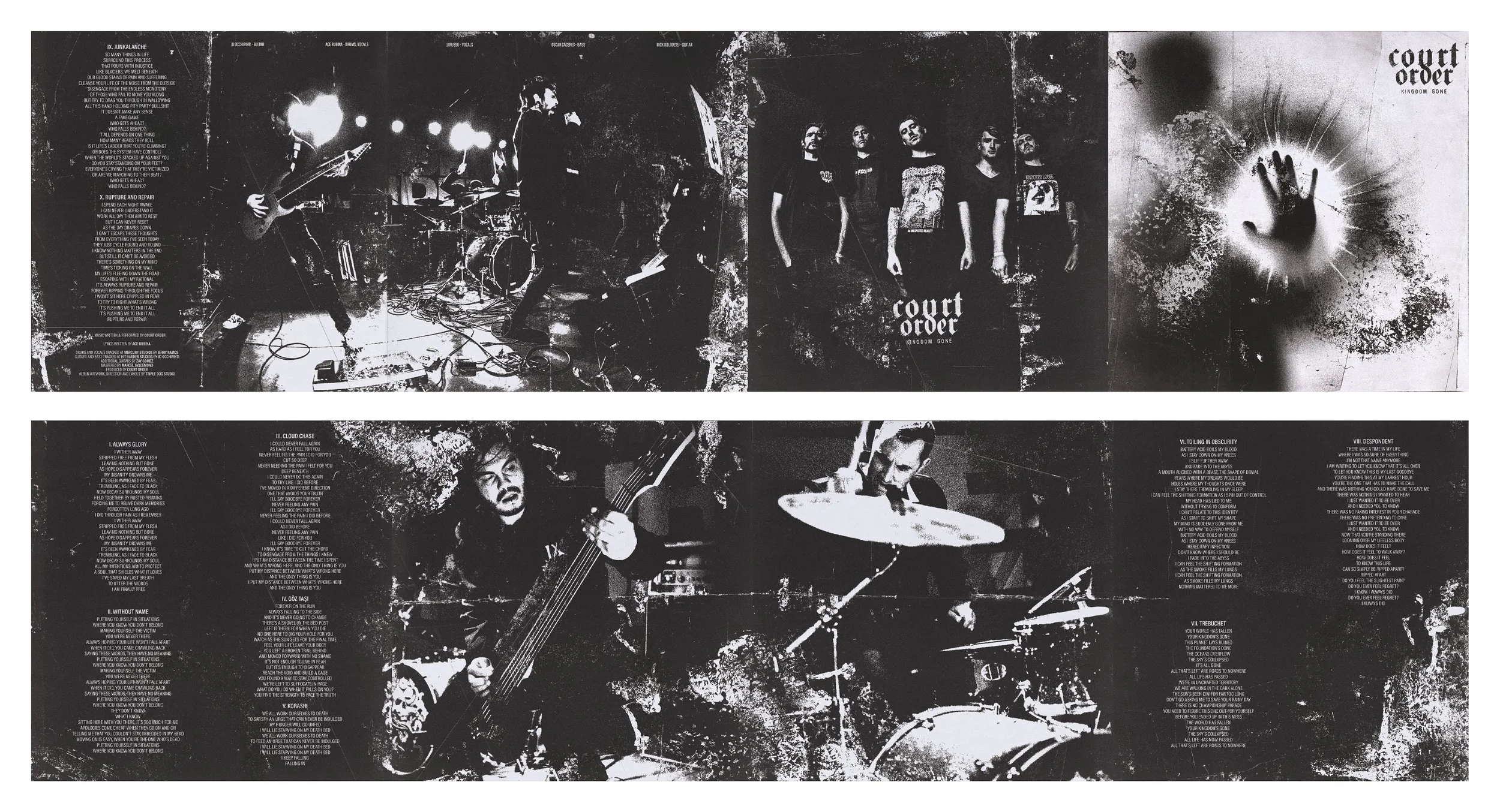  8-Panel double fold insert front and back. 