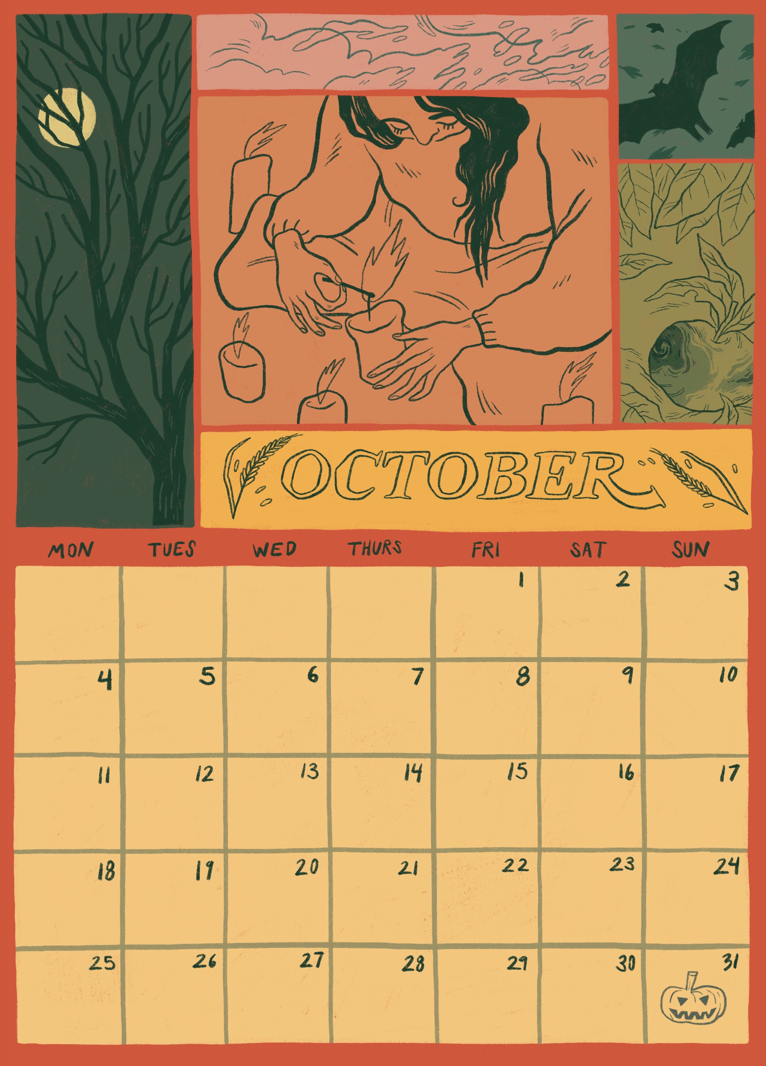 Nearness Calendar 2021- October