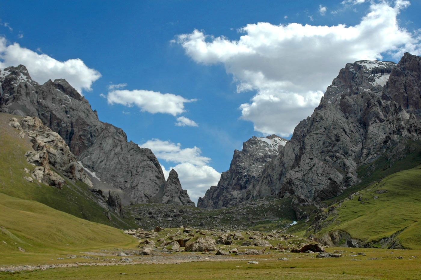 The rocks at the dam are our camp site. We used to set up a camp there in 2013 and 2015. Photo: Azamat Imanaliev