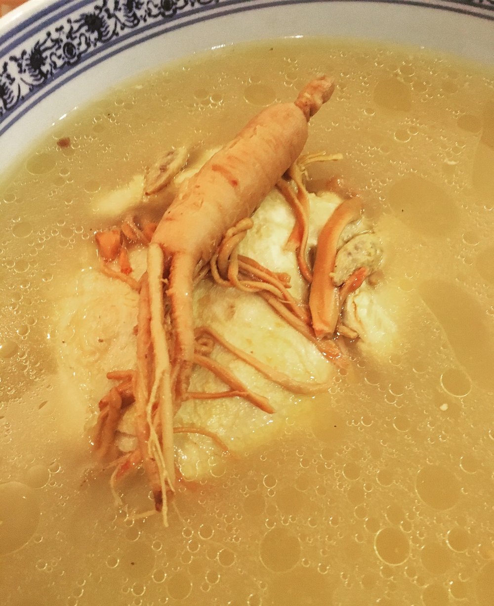 8-hour Double-boiled chicken soup with wild ginseng